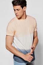 Boohoo Dip Dye Faded Ombre T-shirt Peach