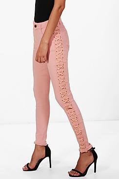 Boohoo Penelope Mid Rise Skinny Jeans