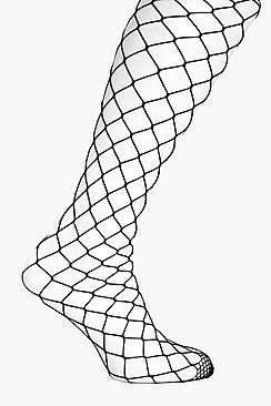Boohoo Plus Lisa Fishnet Black Tights