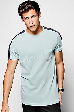 Boohoo Longline Ottoman Panel T-shirt