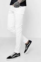 Boohoo Skinny Fit Jeans With Panelled Biker Detail