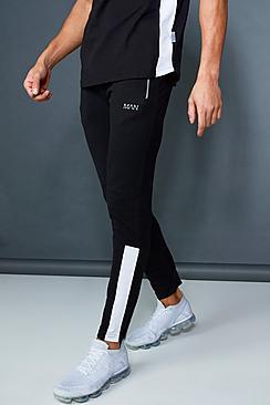 Boohoo Muscle Fit Jogger With Contrast Side Panel