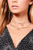 Boohoo Lucy Layered Bead And Moon Choker