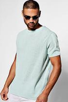 Boohoo Crew Neck Knitted T Shirt With Sleeve Detail