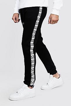 Boohoo M Tape Skinny Fit Joggers