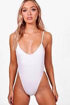 Boohoo Bali Super High Leg Brazilian Swimsuit