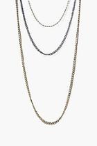 Boohoo Multi Layer Chain Link Necklace