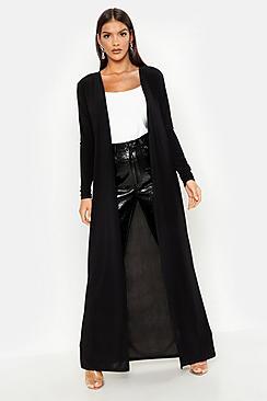 Boohoo Maxi Slinky Side Split Kimono