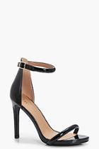 Boohoo Rita Wide Fit Patent 2 Part Heels