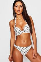 Boohoo Mix And Match Polka Dot Underwired Push Up Top