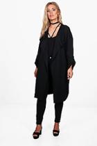 Boohoo Plus Maria Waterfall Duster Jacket