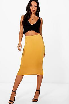 Boohoo Soft Touch Midi Skirt