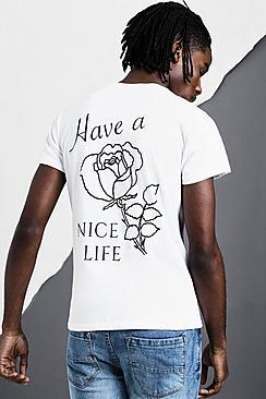 Boohoo Have A Nice Life Back Print T-shirt