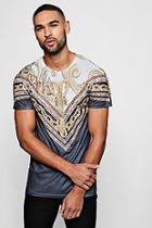 Boohoo Yoke Baroque Design T-shirt
