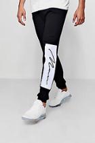 Boohoo Skinny Fit Joggers With Man Signature Panel
