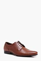 Boohoo Real Leather Cross Hatch Emboss Formal Shoe