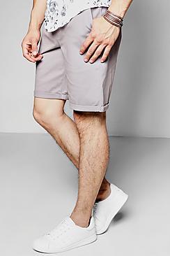 Boohoo Slate Wide Leg Chino Short