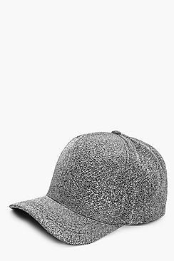 Boohoo Daisy Metallic Glitter Baseball Cap