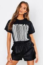 Boohoo Woman Barcode Print T-shirt