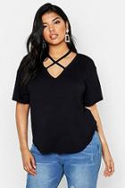 Boohoo Plus Premium Strap Front T-shirt
