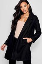 Boohoo Oversized Button Wool Look Coat