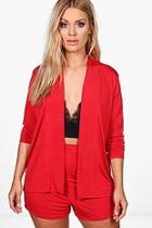 Boohoo Plus Bethany Short And Blazer Co-ord Set
