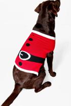 Boohoo Ava Father Christmas Suit Dog Jumper Red