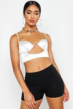 Boohoo Jumbo Rib Mini Cycling Shorts