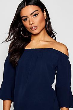 Boohoo Rose Bardot Shoulder Top