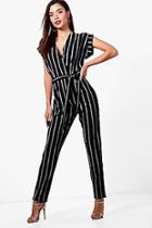 Boohoo Jamie Stripe Jumpsuit