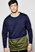 Boohoo Oversized Contrast Zip Sweatshirt