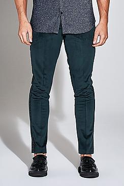 Boohoo Premium Skinny Velour Trouser With Side Tape