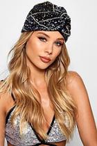 Boohoo Halloweem Premium Embellished Gypsy Hat