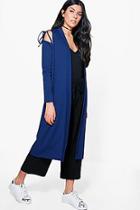 Boohoo Jasmine Tie Sleeve Cold Shoulder Duster