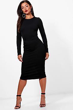 Boohoo Alice Twist Detail Midi Dress