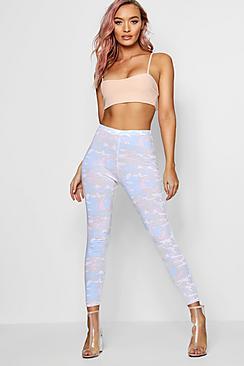 Boohoo Isabel Pastel Camo High Waist Leggings
