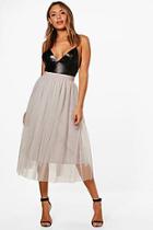 Boohoo Boutique Full Tulle Midi Skirt