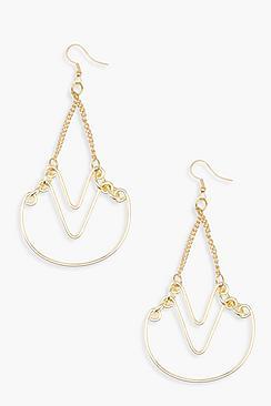 Boohoo Elizabeth Geo Layered Earrings