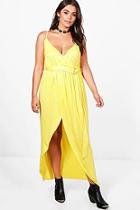 Boohoo Plus Erin Jersey Plunge D-ring Maxi Dress