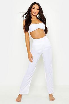 Boohoo Sheered Beach Trousers