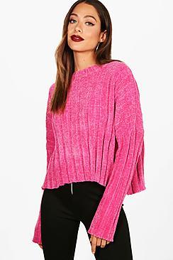 Boohoo Crop Rib Chenille Jumper