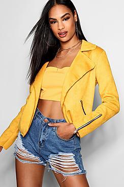 Boohoo Waterfall Suedette Jacket