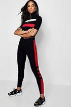 Boohoo Lola O Ring Zip Colour Block Legging Co-ord
