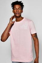 Boohoo Oversized Dragon Embroidered T Shirt Pink
