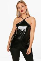 Boohoo Plus Lucy High Shine Strappy Top
