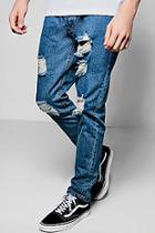 Boohoo Slim Fit Jeans With Ripped Knees