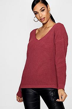 Boohoo Oversized V Neck Sweater