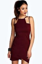 Boohoo Esme Strappy Neckline Wrap Bodycon Dress