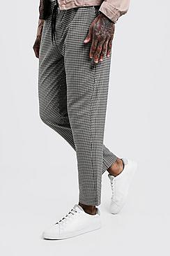 Boohoo Mini Check Smart Jogger Trouser