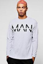 Boohoo Long Sleeve Large Man Dash T-shirt
